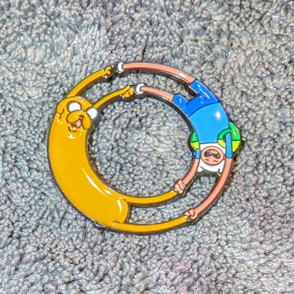 Adventure Time Hat Pin, Finn and Jake enamel Pin